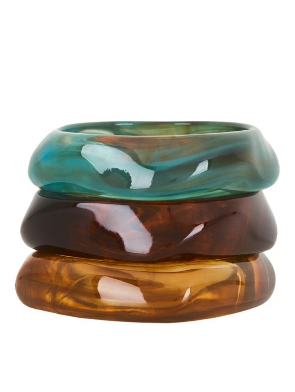 Natadola Bracelet Set in Brown & Turquoise  Amber Sceats